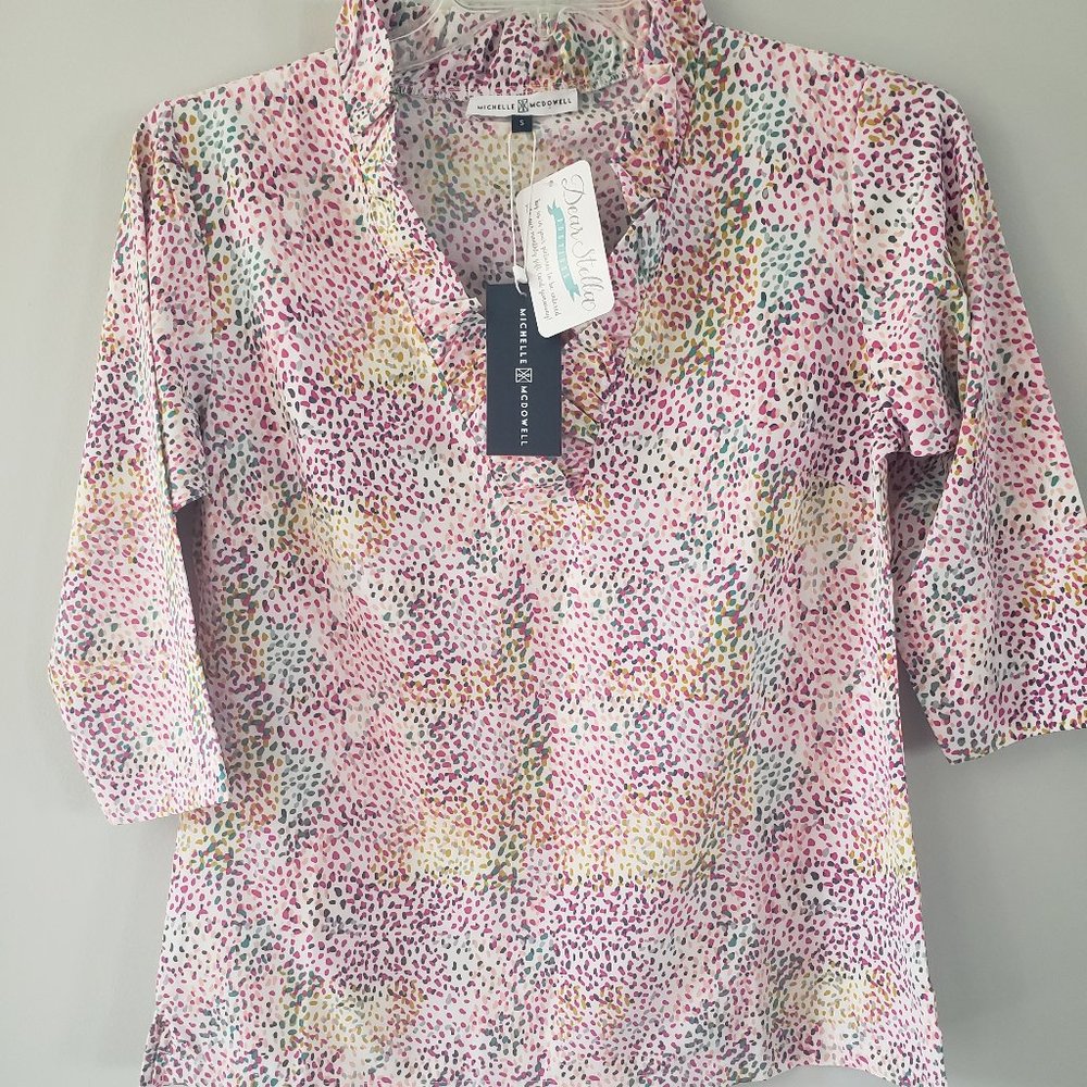 NEW WITH TAGS Michelle McDowell Ruffle Collar Blouse